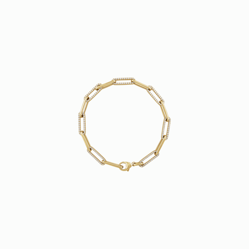 The Diamond Link Bracelet -14K