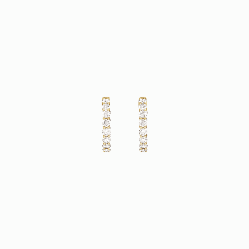 The Statement Diamond Hoops -14K
