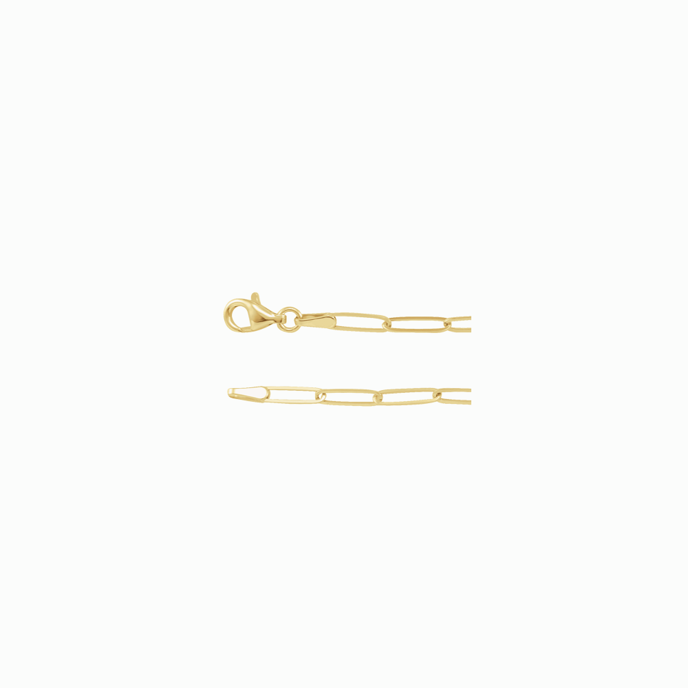The Fine Paperclip Chain -14K