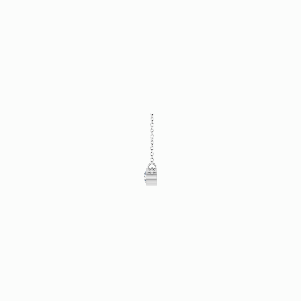 The Diamond Bezel Pendant -14K