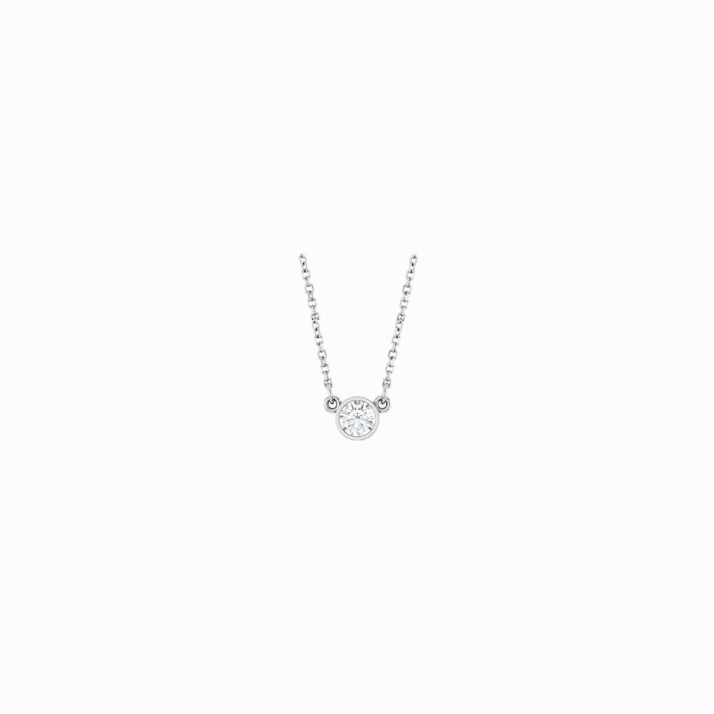 The Diamond Bezel Pendant -14K