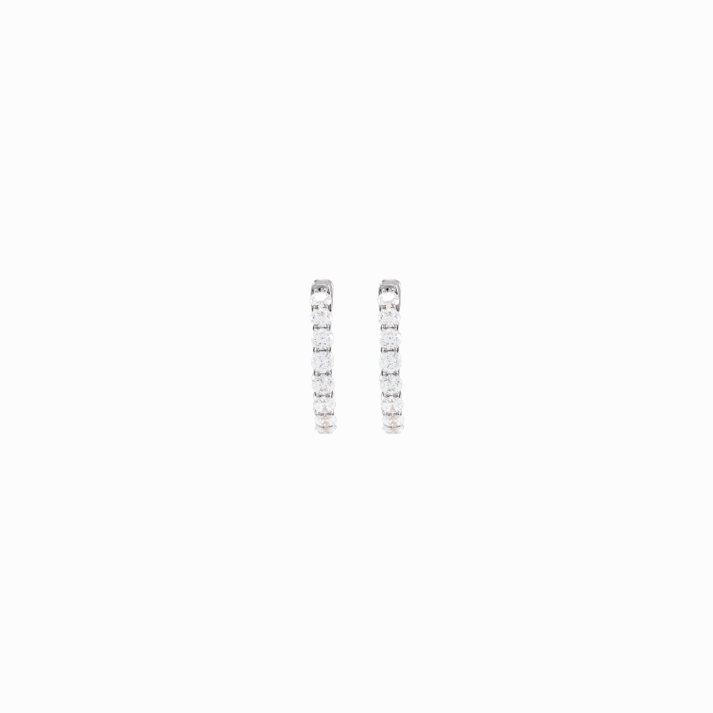 The Statement Diamond Hoops -14K