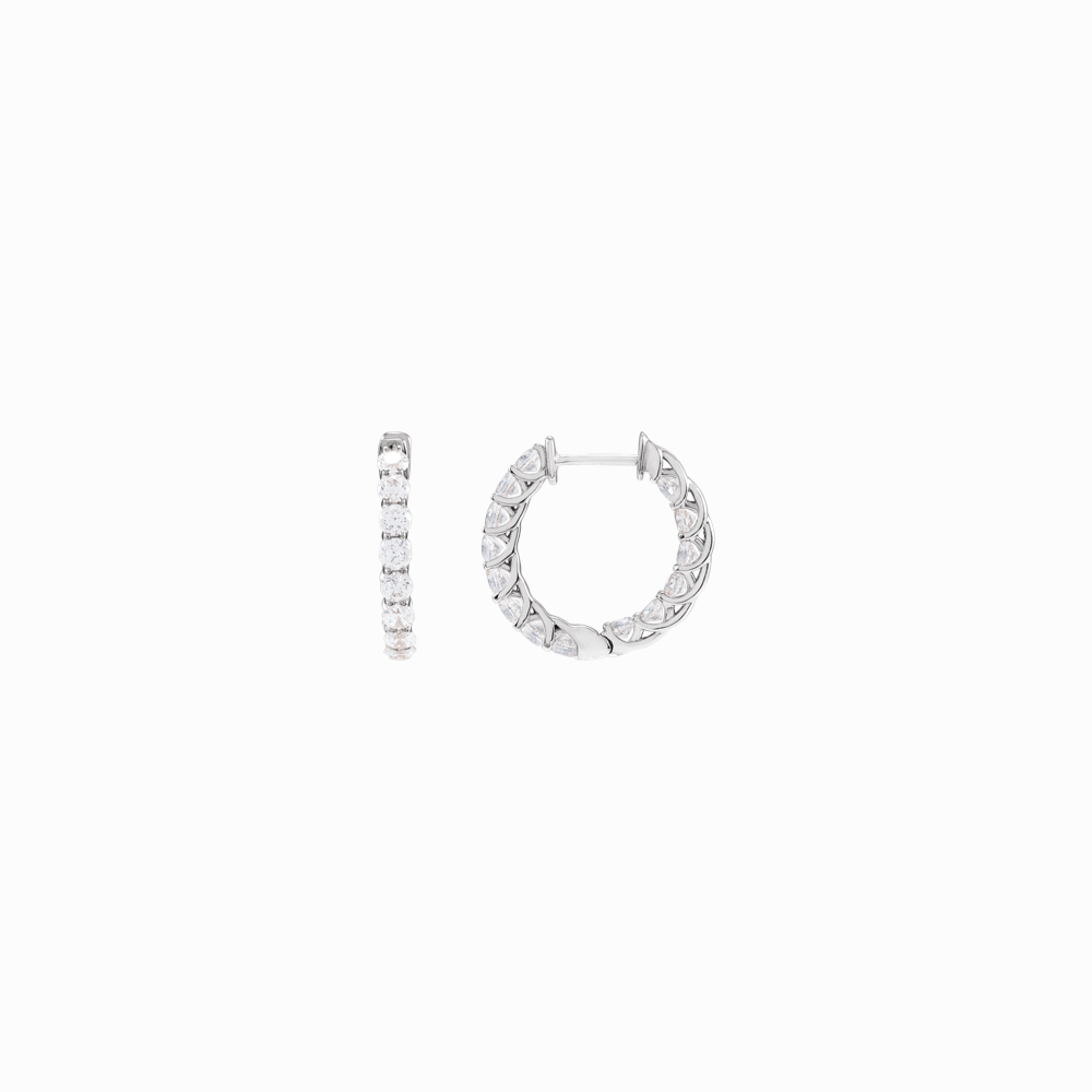 The Statement Diamond Hoops -14K