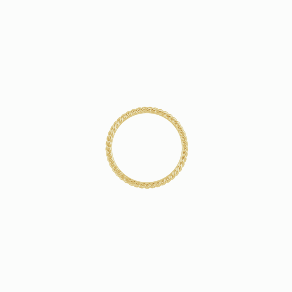 The Rope Stacker Ring -14K