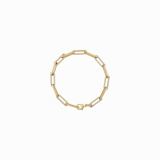 The Diamond Link Bracelet -14K