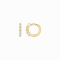 The Diamond Pavé Huggies -14K