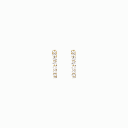 The Statement Diamond Hoops -14K