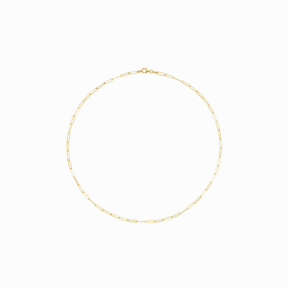 The Fine Paperclip Chain -14K