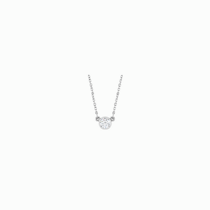 The Diamond Bezel Pendant -14K
