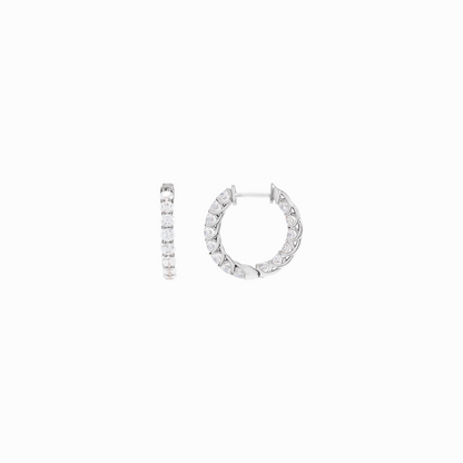 The Statement Diamond Hoops -14K